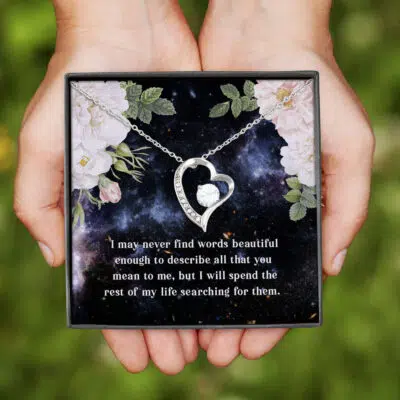 All That You Mean To Me - Forever Love Sterling Pendant Necklace, Fiancé Necklace, Friendship, Husband To Wife, To My Wife, Girlfriend, Lover Gifts