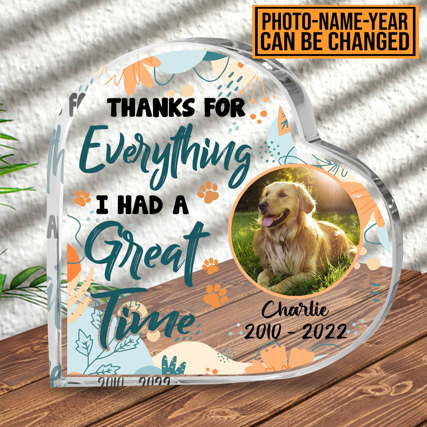 1VT. Thanks For Everything Plaque mk1