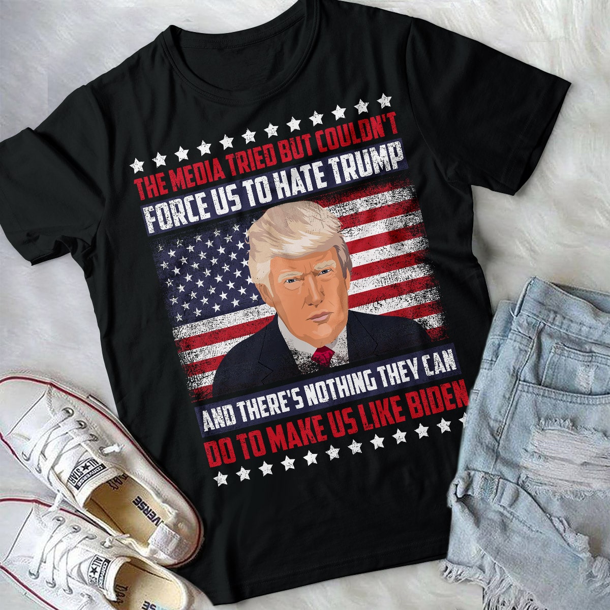4VT. Trump The Media Tried shirt mk2