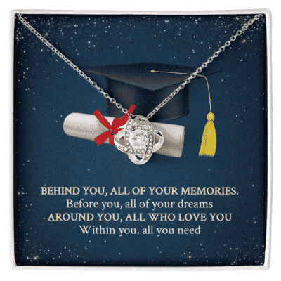 Behind All Your Memories Class Of 2022 Graduation Gifts Pendant Necklace - Grad Gifts Masters Mess Card Jewelry for Daughter Son Niece