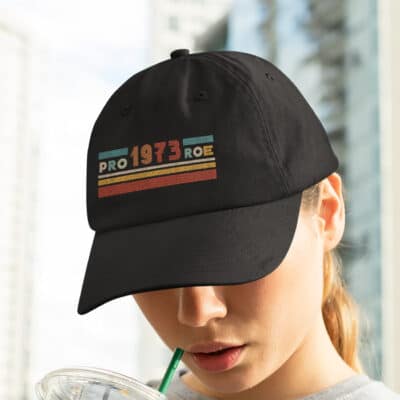 Alternative view of Pro Roe 1973 Twill Cap - High-Profile Snapback Hat - Trucker Hat, Reproductive Women Rights