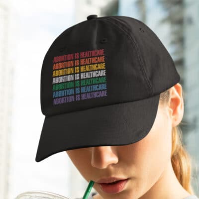 Alternative view of Abortion Is Healthcare Twill Cap - High-Profile Snapback Hat - Trucker Hat, Abortion Rights Hat