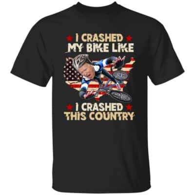 1VT. I Crashed My Bike 3, Black, Unisex T-Shirt