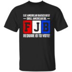 2VT. Eat American 3, Black, Unisex T-Shirt