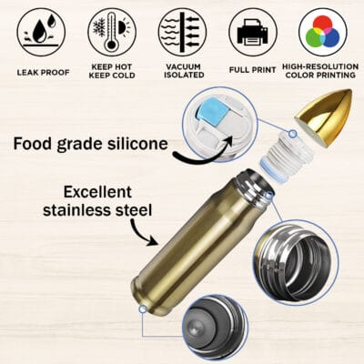 Alternative view of Mechanic Tools Box Bullet Shape Insulated Tumbler With Lid - Gifts For Dad Husband Birthday Fathers Day Vacuum Travel Coffee Mug