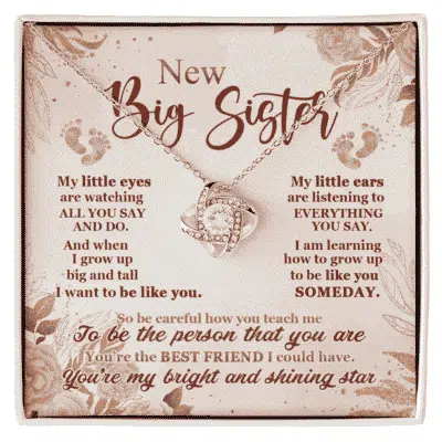 New Big Sister My Little Eyes Are Watching All You Say And Do Pendant Necklace - Big Sister Gift From New Baby