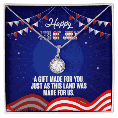 Happy 4th Of July A Gift Made For You Just As This Land Was Made For Us Pendant Necklace - 4th Of July Gift For Wife