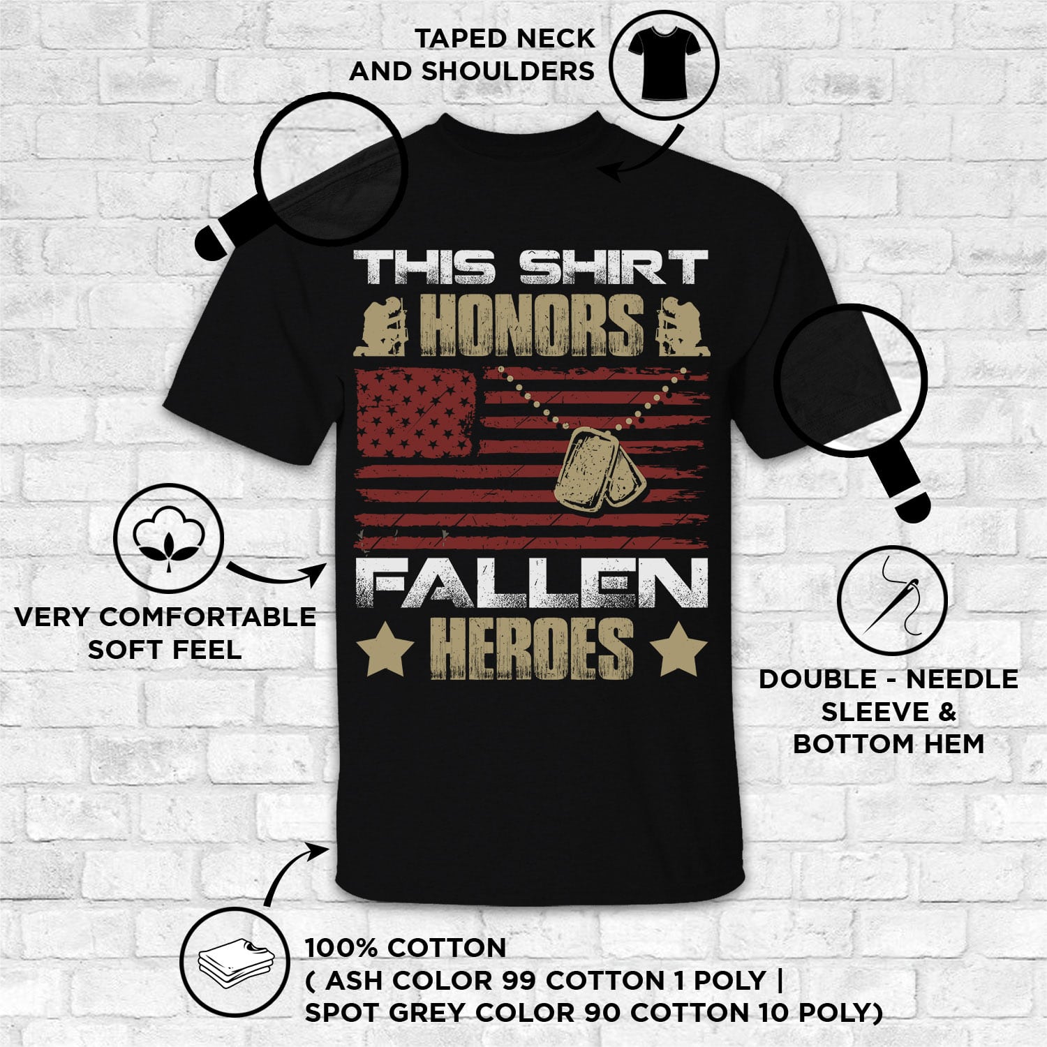 T-Shirt Key Features Mockup