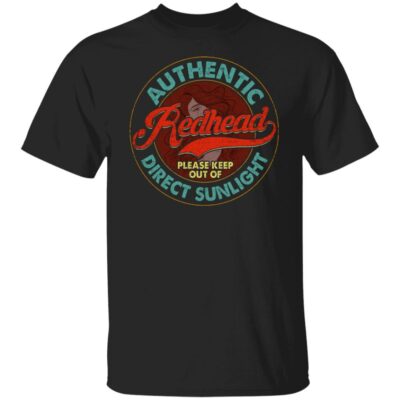 1. Authentic Redhead 1, Black, Unisex T-Shirt