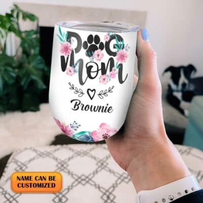 Alternative view of I Work Hard so My Dog Can Have Nice Things Funny Dog Mom Wine Vacuum Insulated Cup - Wine Tumbler with Lid