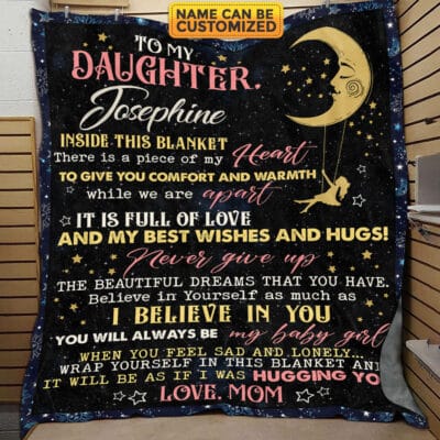 Personalized From Mom To My Daughter Inside This Blanket There Is A Piece Of My Heart Fleece Blanket - Baby Blanket for Daughter