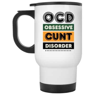 14 oz. White Travel Mug