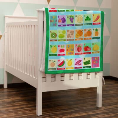 Alternative view of Alphabet Baby Soft Fleece Blanket - Blanket for Newborns, Babies, Nursery - ABC Baby Blanket