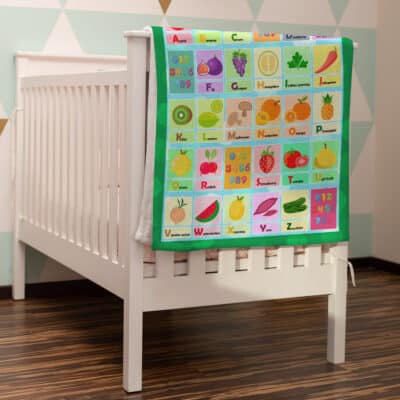 Alternative view of Alphabet Baby Soft Fleece Blanket - Blanket for Newborns, Babies, Nursery - ABC Baby Blanket Birthday Gifts
