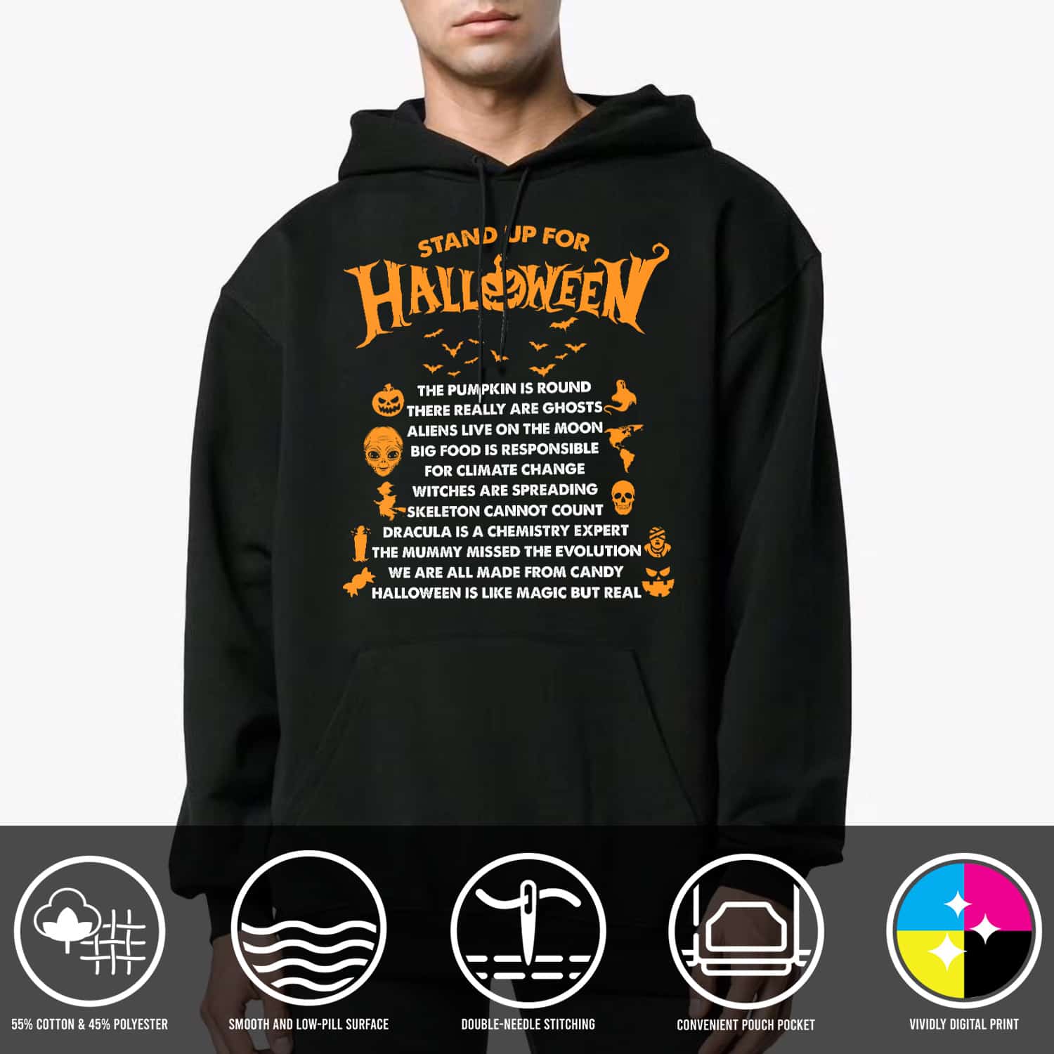 3VT. Stand Up For Halloween hoodie mk4
