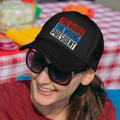 You Raided The Wrong President Support Trump Twill Cap - High-Profile Snapback Hat