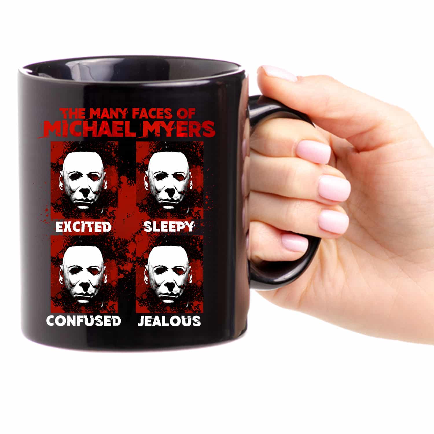 Many Faces of Michael Myers Halloween Horror Movies Coffee Mug Cups
