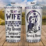 Custom Husband To My Wife Our Home Ain't No Castle Jack And Sally Insulated Tumbler Cup With Lid