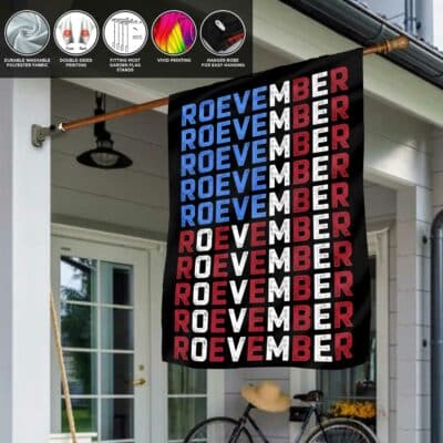 Alternative view of Roevember American Flag Outdoor Indoor Decorative Garden Flag - House Flag - Wall Flag