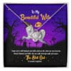 To My Beautiful Wife I Hope We're Still Husband And Wife Until We Die Boo Halloween Pendant Necklace