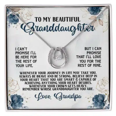 Grandpa To My Granddaughter Necklace - Wherever Your Journey In Life May Take You Pendant Necklace