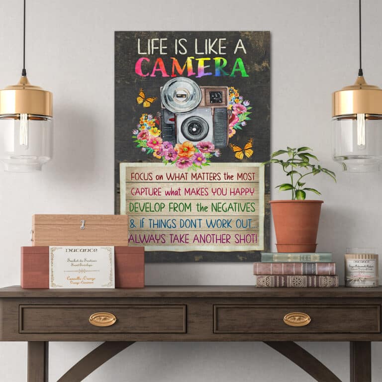 Life Is Like A Camera Inspirational Canvas Poster Art Wall Decor Home ...