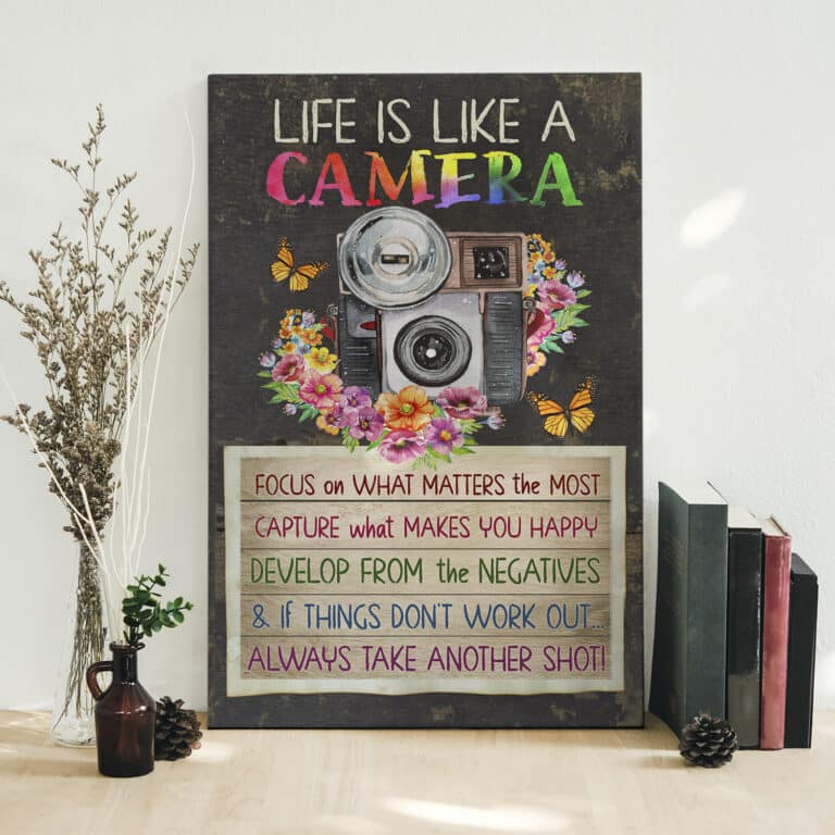 Life Is Like A Camera Inspirational Canvas Poster Art Wall Decor Home ...