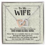 To My Wife This Interlocked Necklace Stands For Our Unbreakable Bond Interlocking Hearts Pendant Necklace