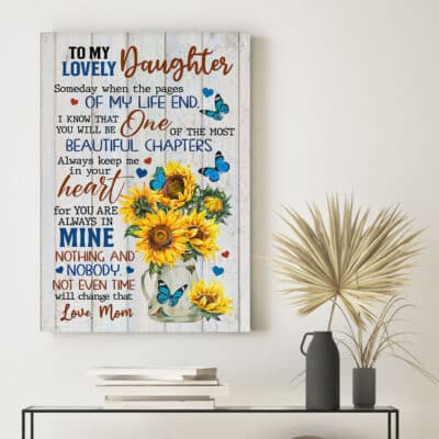 Alternative view of To My Lovely Daughter Someday When The Pages of My Lifes End Canvas Poster - Daughter Gifts Wall Arts Decor