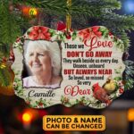 Personalized Those We Love Don't Go Away Cardinal Memorial Benelux Shaped Medallion Christmas Ornament Keepsake
