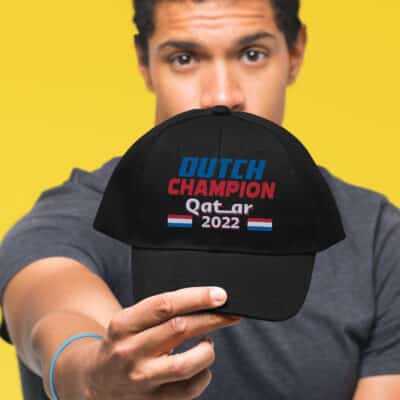 Alternative view of Dutch We Are The Champion World Cup 2022 Football Soccer Fan Snapback Hat Cap