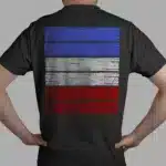 Isolated black t-shirt back view