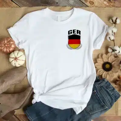 Alternative view of National Germany Flag Football Jersey German Soccer Fan Women Men Kid 2 Sided T-Shirt
