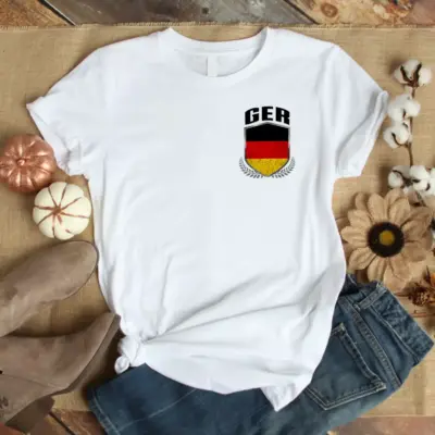 Alternative view of National Germany Flag Football Jersey German Soccer Fan Women Men Kid 2 Sided T-Shirt