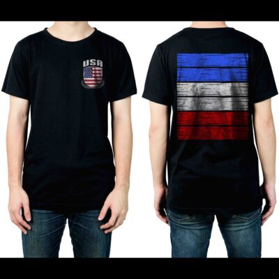 National America Flag Soccer USA Jersey American Football Fan Women Men Kid 2 Sided T-Shirt