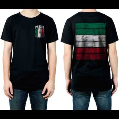 National Mexico Flag Football Jersey Mexican Soccer Fan Women Men Kid 2 Sided T-Shirt