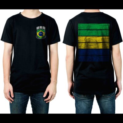 National Brazil Flag Football Jersey Brazilian Soccer Fan Women Men Kid 2 Sided T-Shirt