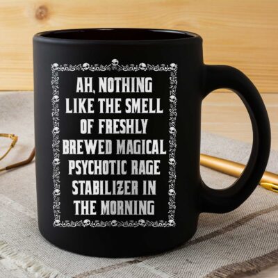 Alternative view of Nothing Like The Smell of Freshly In The Morning Black Coffee Mug Cups