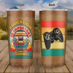 Education Is Important But Gaming Is Importanter Insulated Tumbler Cup with Lid - Funny Game Travel Coffee Mugs Cup