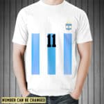 man in blank t-shirt