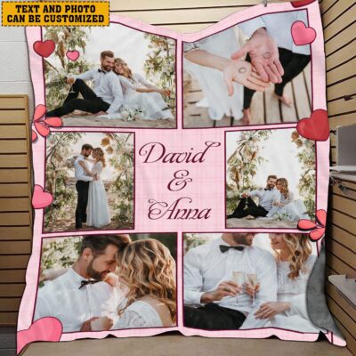 Personalized Photo Blankets for Couples Valentines Day Gift - Custom Picture Throw Blanket Girlfriend Her Birthday Anniversay Ideas