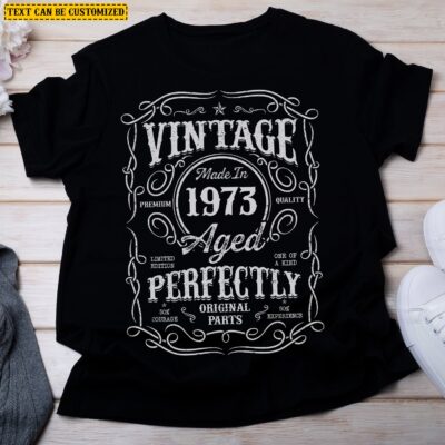 Personalized Age Vintage 70th 60th 50th 40th 30th Birthday - Funny Vintage Made In Aged To Perfection T-Shirt