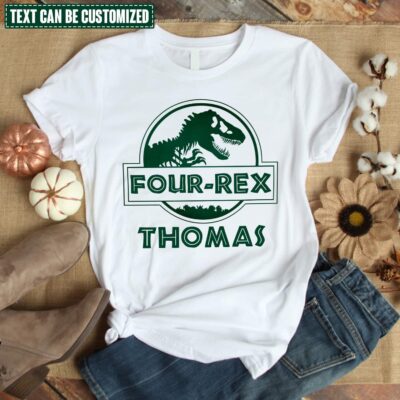 Alternative view of Kids Personalized Year Rex Birthday T-Shirt - Dinosaur Year Old Shirt