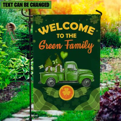Personalized Welcome To Family Name Happy St Patrick Day Flag - Irish Garden Flag - House Flag