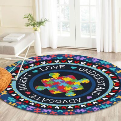 Alternative view of Autism Accept Love Understand Advocate Awareness Rug Floor Mat - Autism Awareness Month Mat