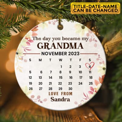 Alternative view of Personalized The Day You Became My Mummy Ceramic Keepsake Ornament - First Mothers Day Mummy Mammy Mommy Mom Gift