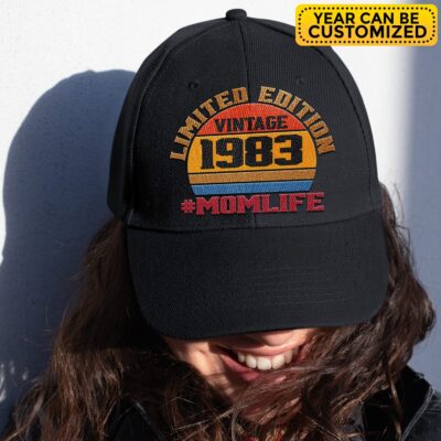 Personalized Vintage 1953 1963 1973 Limited Edition Hat for Women Mom - Funny Custom Year Birthday Gifts Baseball Cap