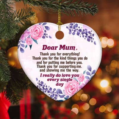 Alternative view of Dear Mum Thank You for Everything Ornament Keepsake - Dear Mom Mothers Day Gift