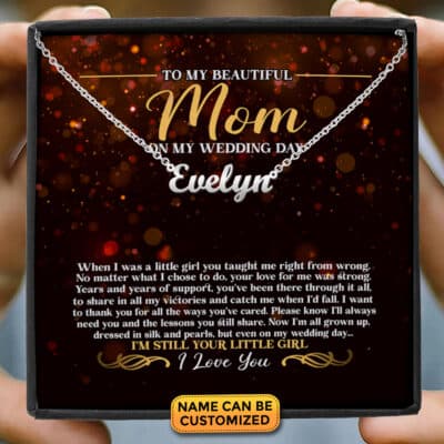 Mother Of The Bride Gift From Daughter Mother Of The Bride Necklace From Bride Gift - Mom Of Bride Present