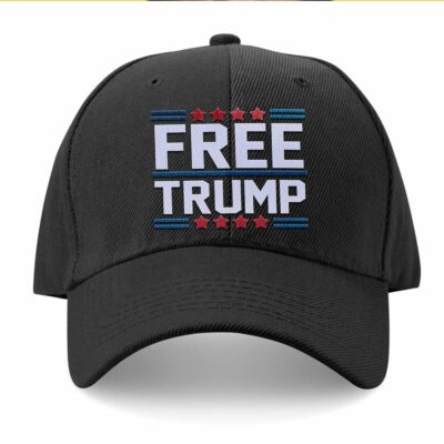 Free Trump Embroidered Hat - Funny Political Trump 2024 Twill Cap